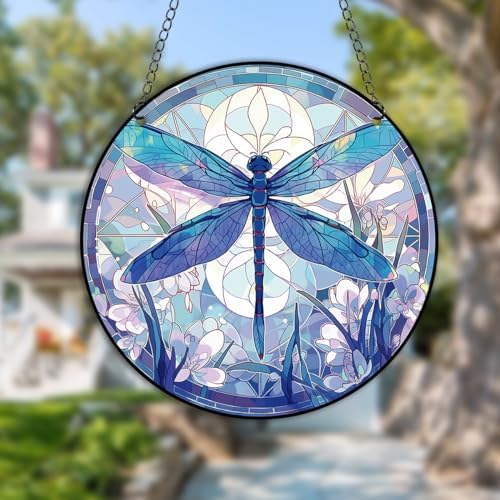 Dragonfly Stained Acrylic Window Decor Panels