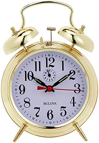 Bulova B8124 Bellman Alarm Clock Gold