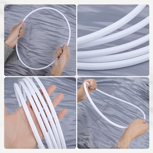 6 Pack White Plastic Dream Catcher Hoops 118 Inch