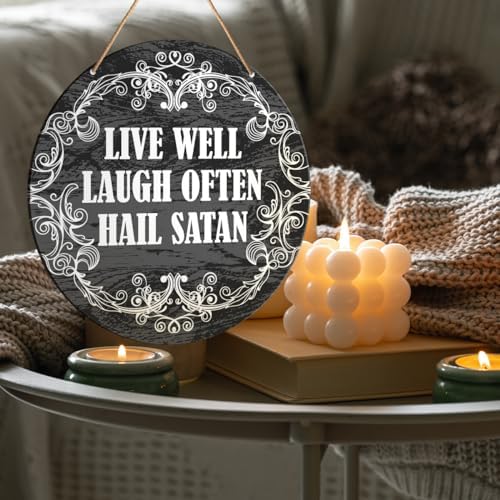 Gothic Wall Decor Satanic Hanging Sign for Gothic House