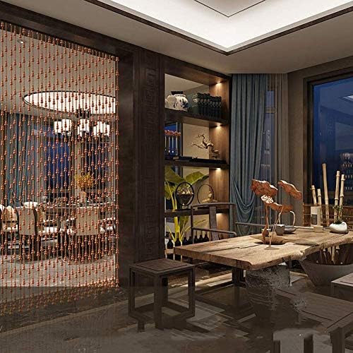 Beaded Curtain Wooden Strings for Room Divider and Decoration