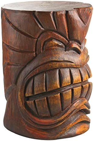 Design Toscano Grand Tiki Face Kanaloa Teeth Side Table Statue