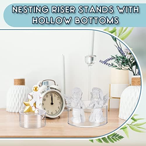 Jerify 12 Pcs Acrylic Buffet Risers Display Stands