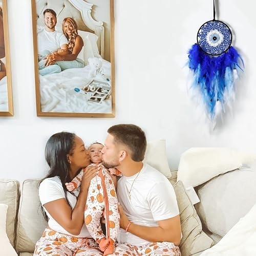 Holmgren Evil Eye Dream Catcher Blue Wall Art