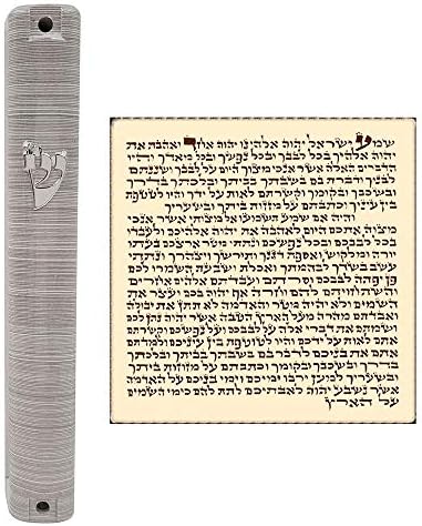 Waterproof Mezuzah Case with Scroll 3D Metal Design