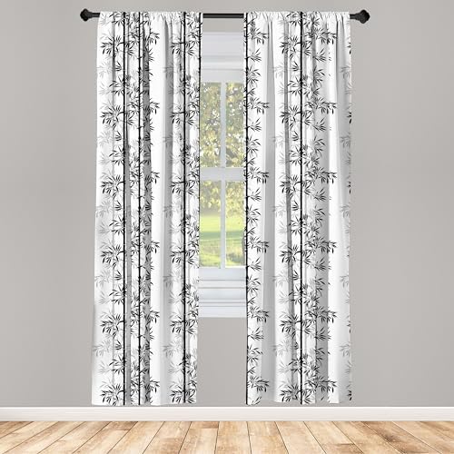 Ambesonne Tree of Life Curtains 2 Panel Set Pale Grey Off White