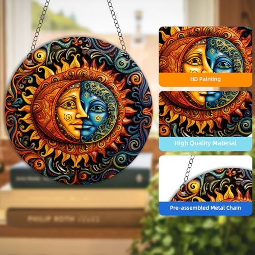 HOTIYOK Apollo Solar Moon Stained Acrylic Window Panels