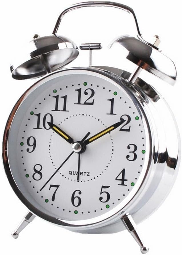 ChicBosom Double Bell Wind Up Alarm Clock with Luminous Hands