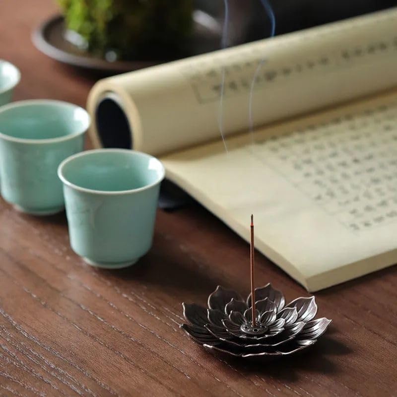 Incense Holder with Stick Tray Black Multi-Functional