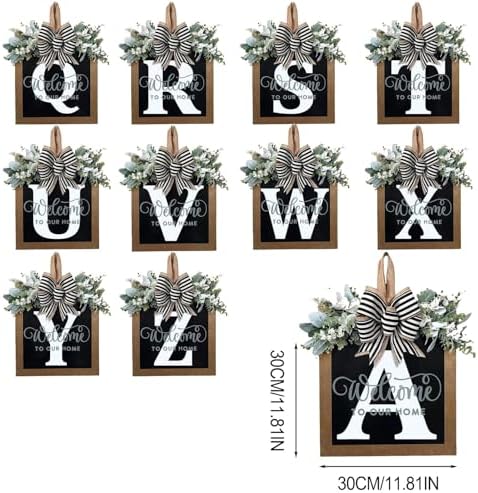 YICORIP Last Name Wreath Front Door Garland