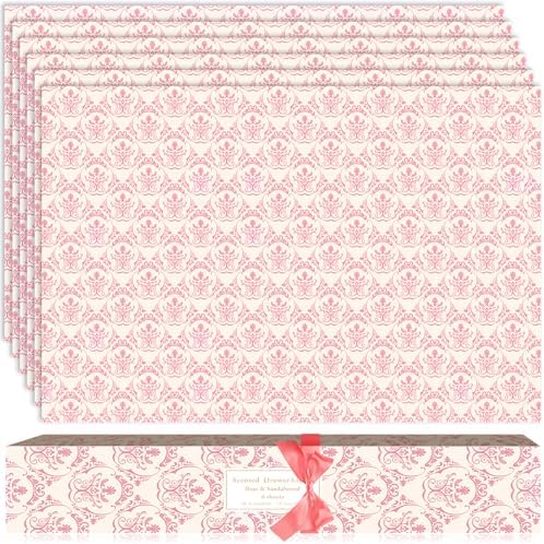 SCENTORINI Rose Sandalwood Scented Drawer Liners 6 Sheets