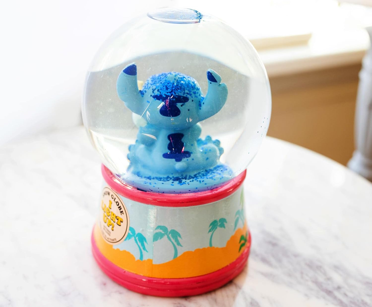 Disney Lilo Stitch Ohana Light-Up Snow Globe 6 Inches