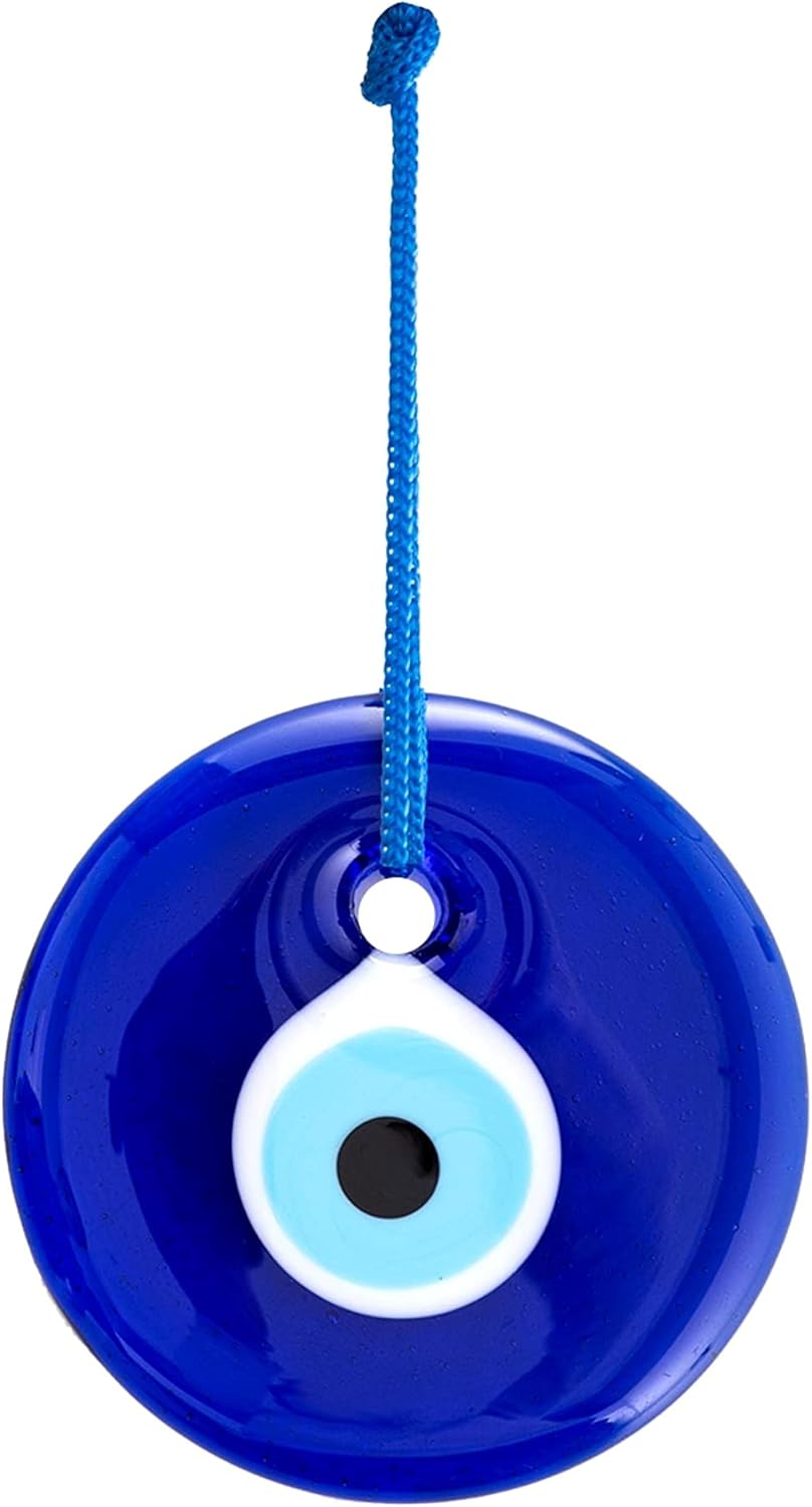35 Inch Blue Glass Evil Eye Wall Decor