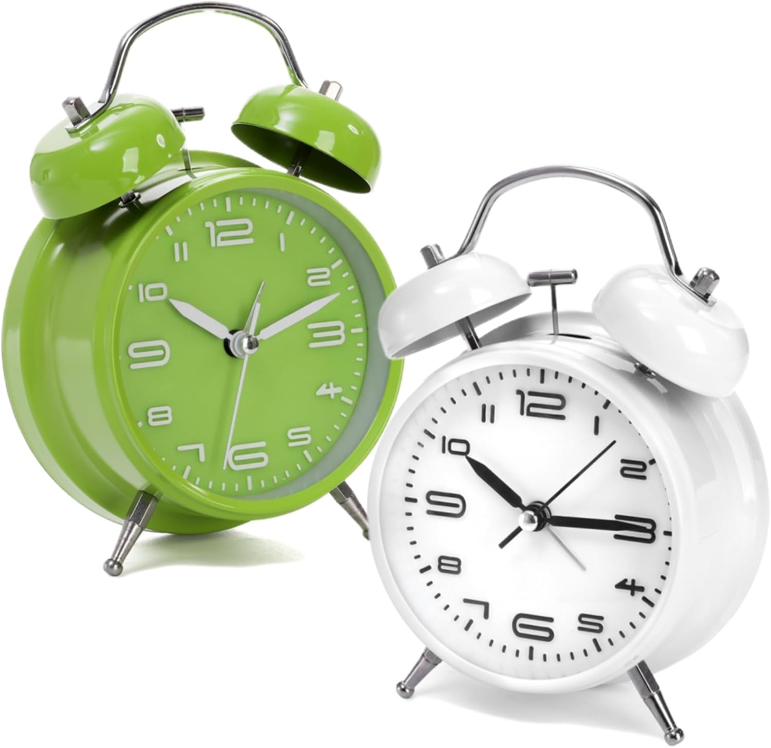 2 Pack Twin Bell Alarm Clock with Backlight