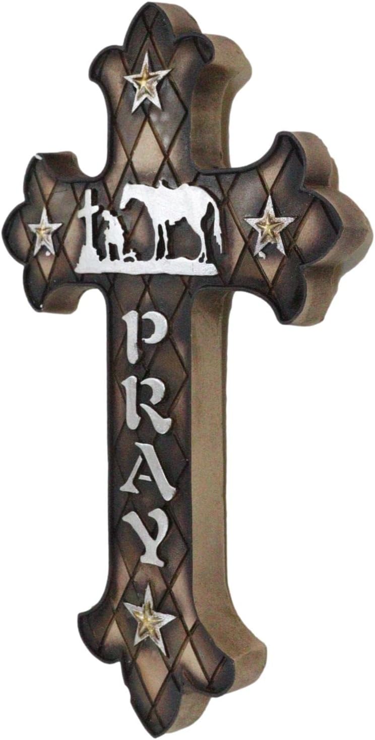Ebros Gift Inspirational Wall Cross Sculpture