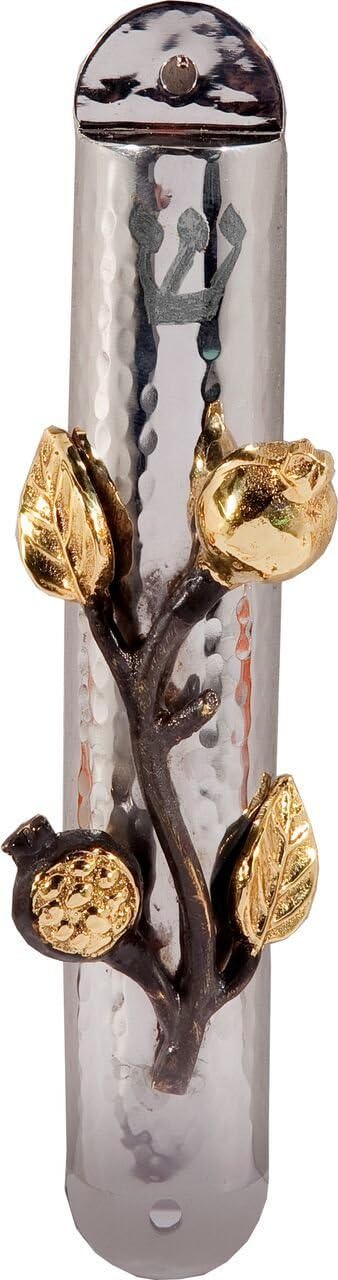 Yair Emanuel Mezuzah Case with Pomegranate Branch