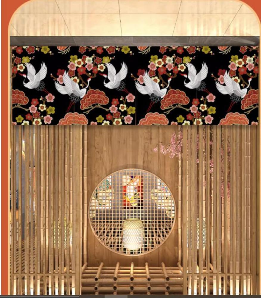Japanese Sushi Bar Noren Door Curtain - 59x157 Inch 1