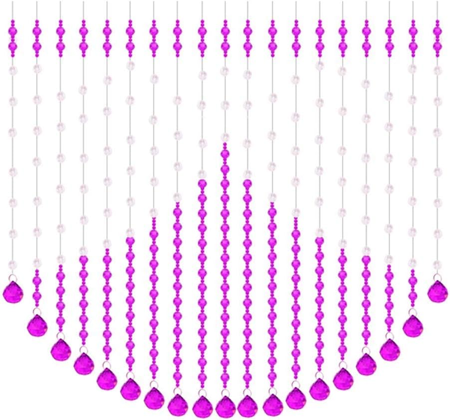OKUOKA 19 Strands Beaded Door Curtain for Room Dividers