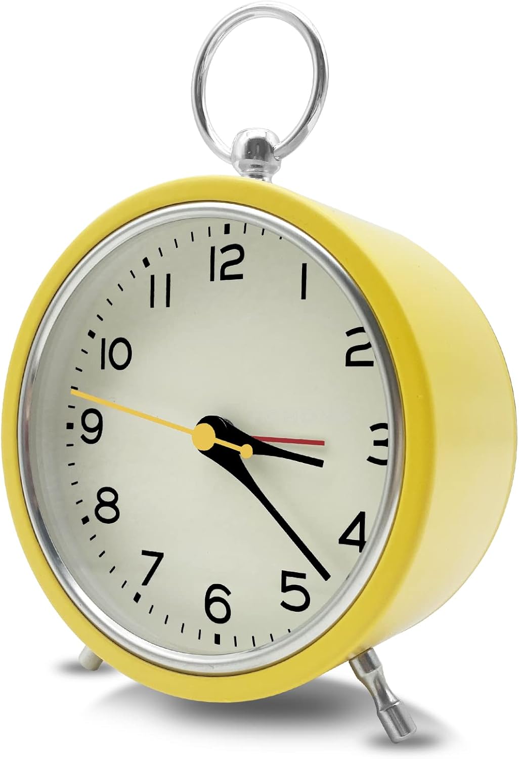 Rohome Yellow Small Silent Alarm Clock with Night Light