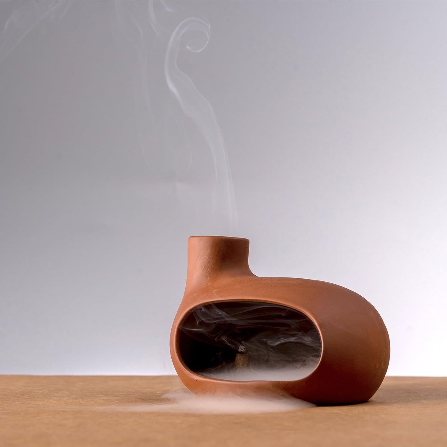 Terracotta Palo Santo Holder - Modern Chiminea Incense Burner