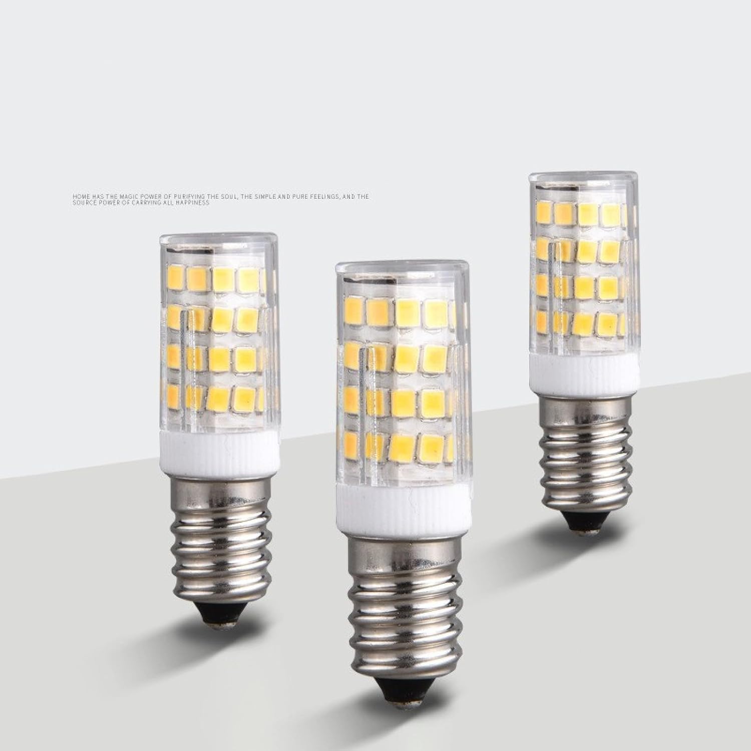 SHOORR 4Pcs E14 Led Fridge Light Bulbs Warm White 4W