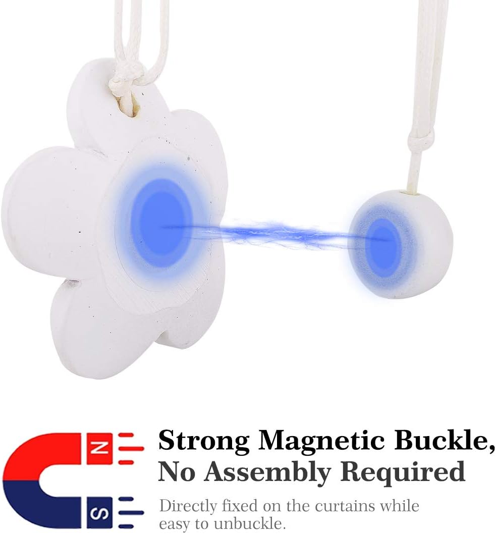 Vintage Magnetic Curtain Tieback - White