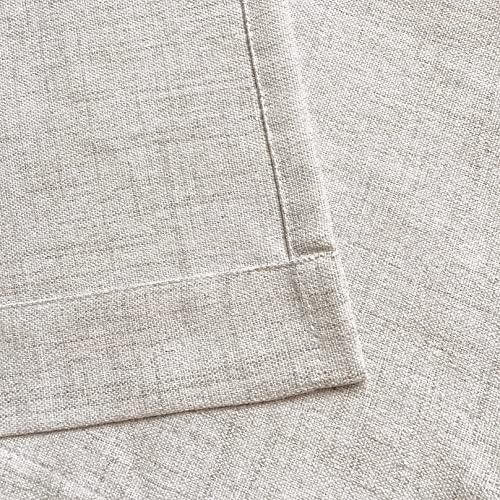 Oindec Faux Linen Valance 54x15 Inch Natural