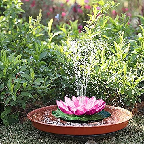 Water Fountain Bird Bath Solar Powered with 6 Nozzles