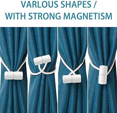 XDerlin Magnetic Curtain Holdbacks White Holdback Clips