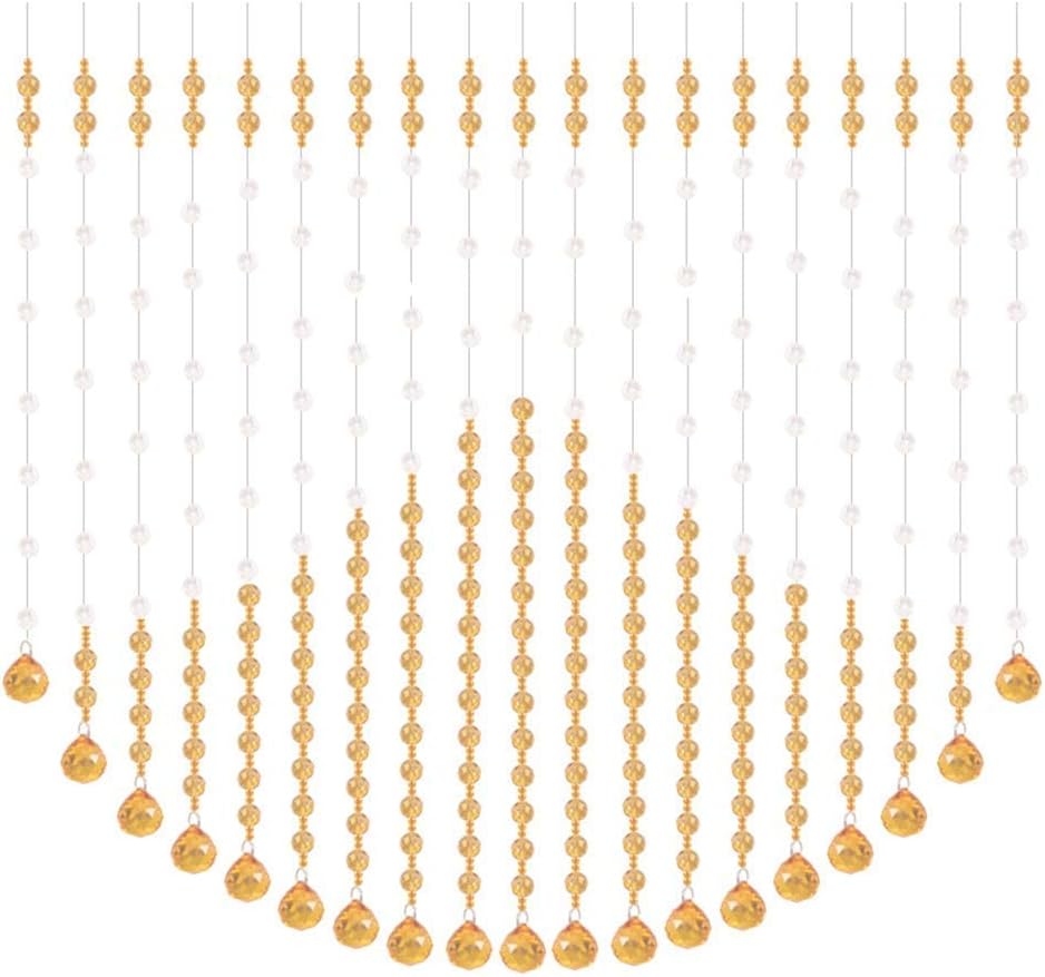 OKUOKA 19 Strands Beaded Door Curtain for Room Dividers