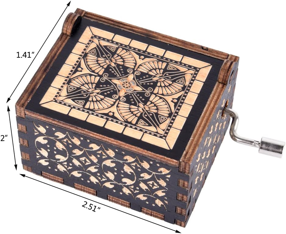 Cant Help Falling in Love Wooden Music Box - Black