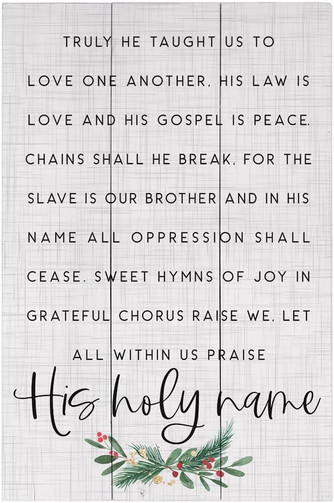 Simply Said Rustic Pallets His Holy Name Sign 16x1075