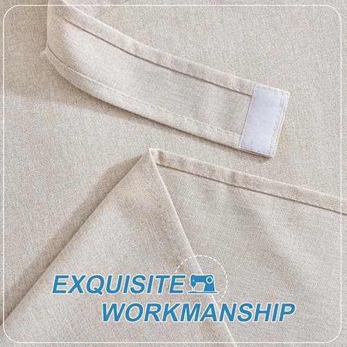 RYB HOME Tricia Room Darkening Curtains Khaki 26x69 Inch