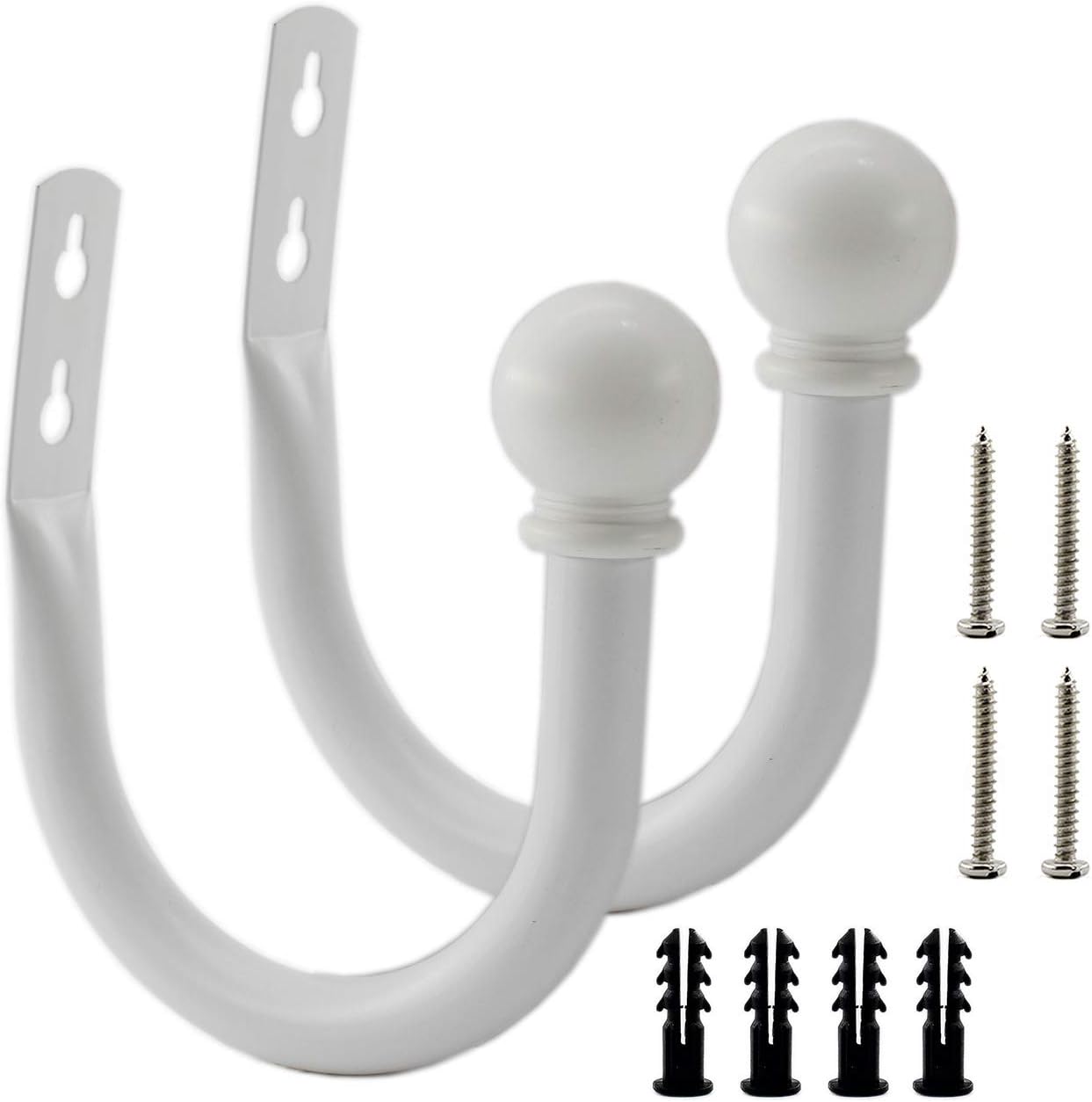 Ulifestar Decorative Curtain Holdbacks Hooks White