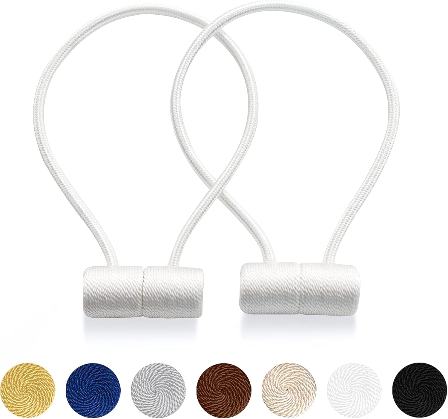 XDerlin Magnetic Curtain Holdbacks White Holdback Clips