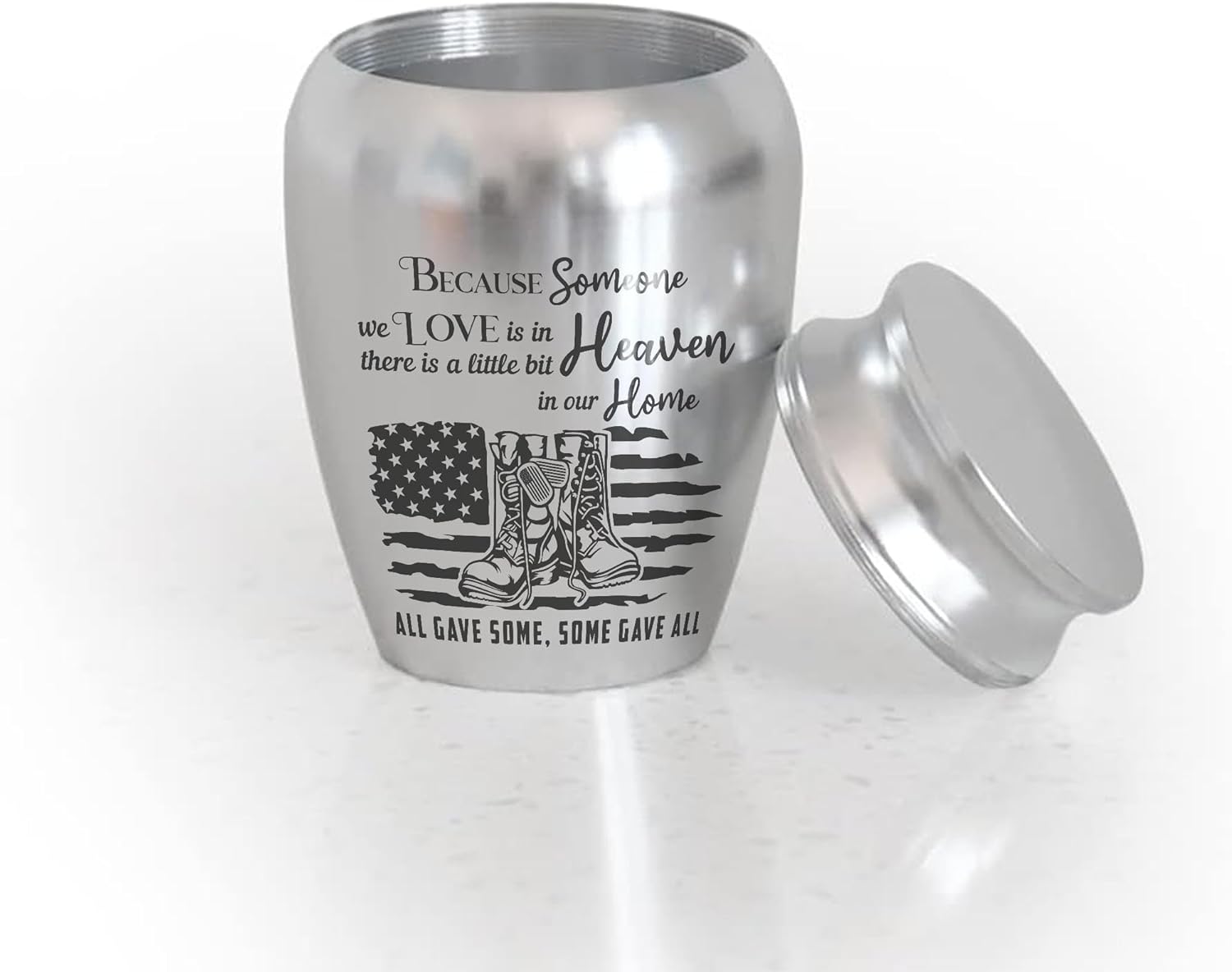 Artsy Woodsy Mini Urn for Veteran Ashes 256 Inch