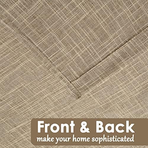 Beda Home Tassel Linen Textured Swag Curtain Valance for Farmhouse Kitchen 1