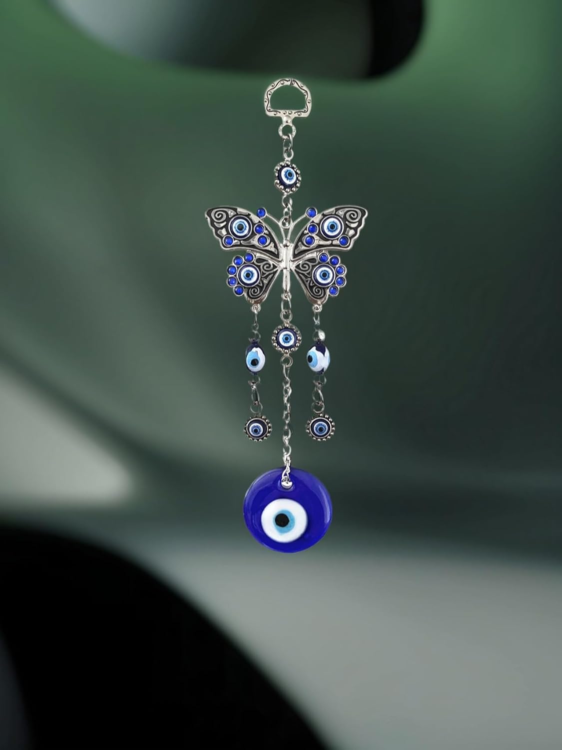 Turkish Blue Evil Eye Butterfly Hanging Ornament -003