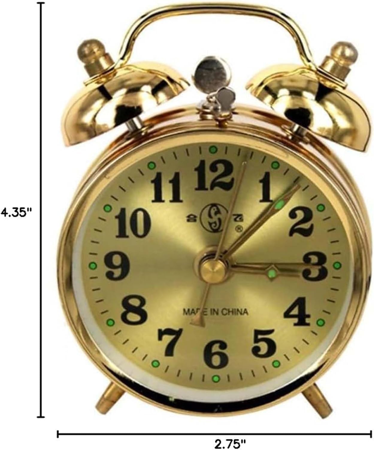 7CM Manual Wind Up Spring Twin Bell Alarm Clock
