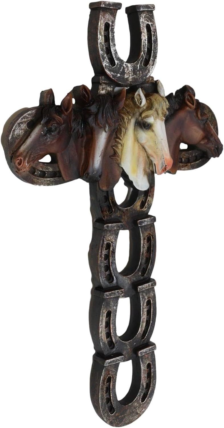 Ebros Gift 115 Inch Rustic Western Wall Cross Decor