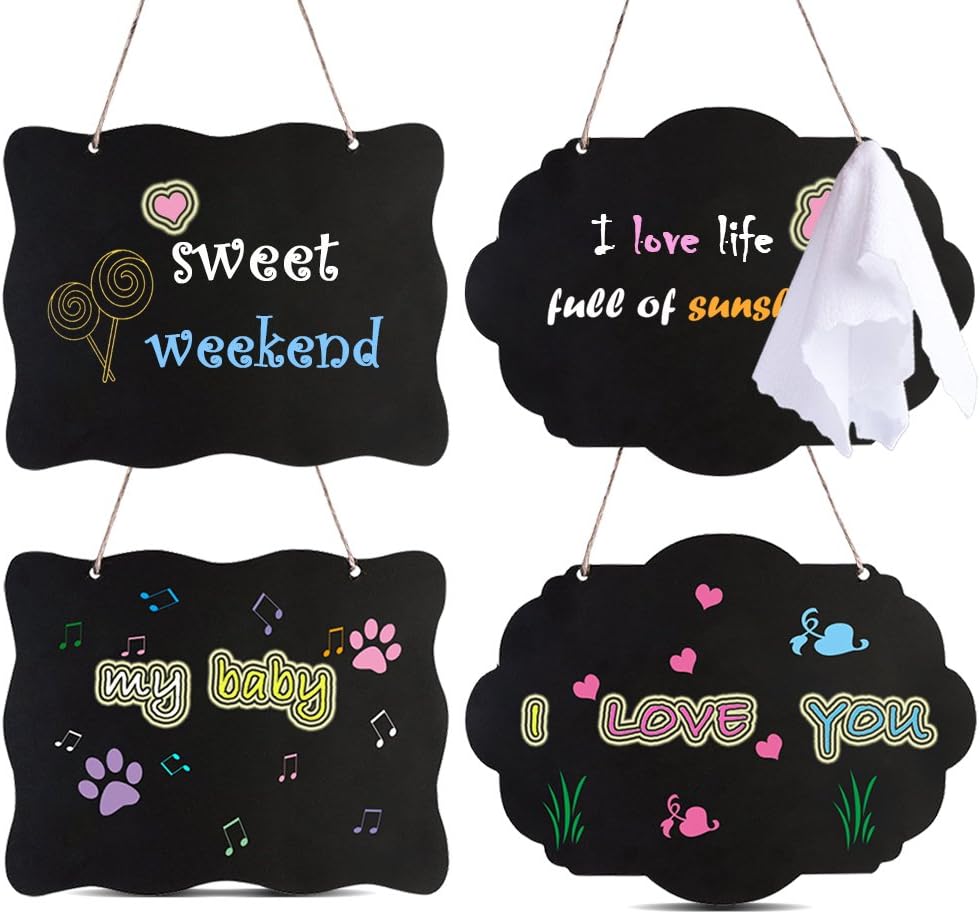 AUSTOR Double Sided Chalkboard Sign 8x10 Inch