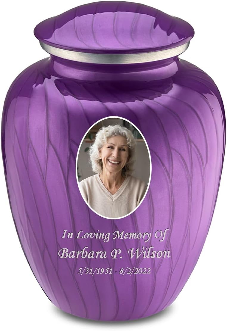 GetUrns - Adult Cremation Urn 200 Lbs Pearl Purple