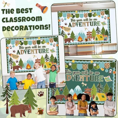 Funrous Camping Bulletin Board Set for Classroom Decorations