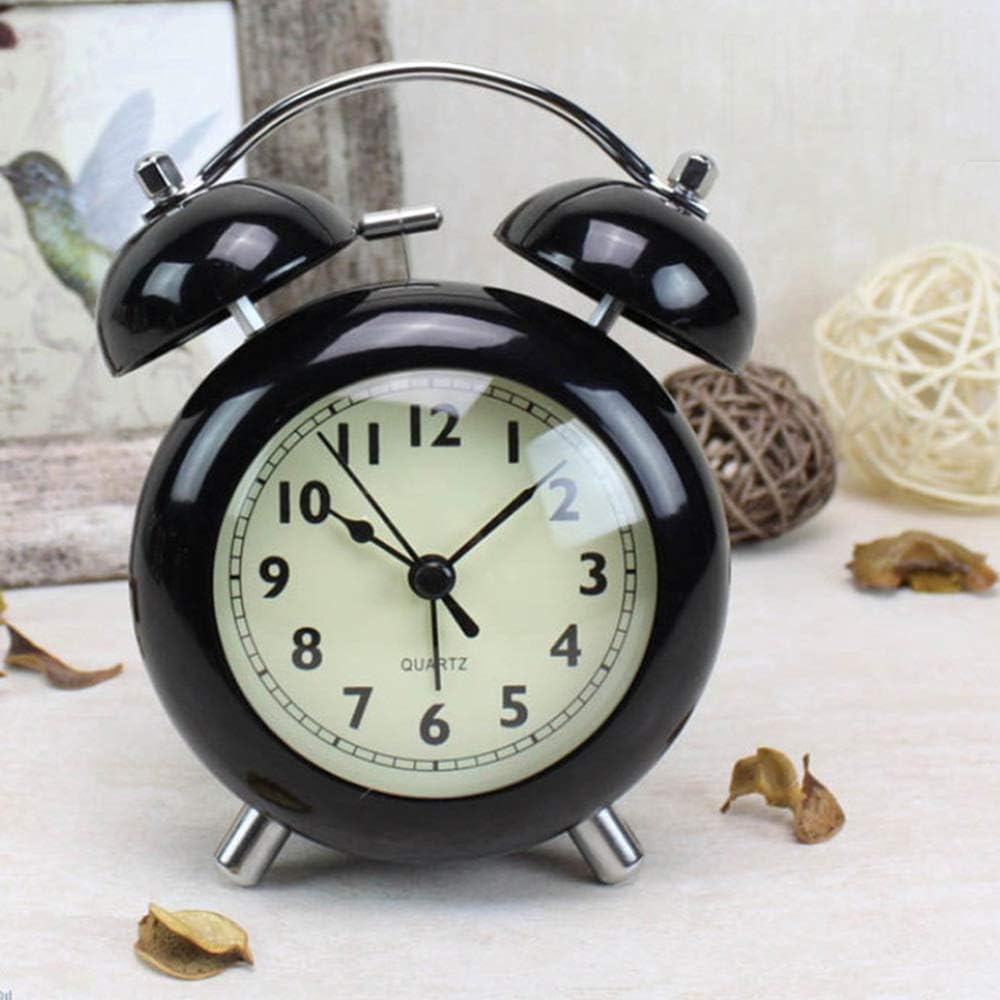 ROCILB Alarm Clock with Night Light and Double Bell