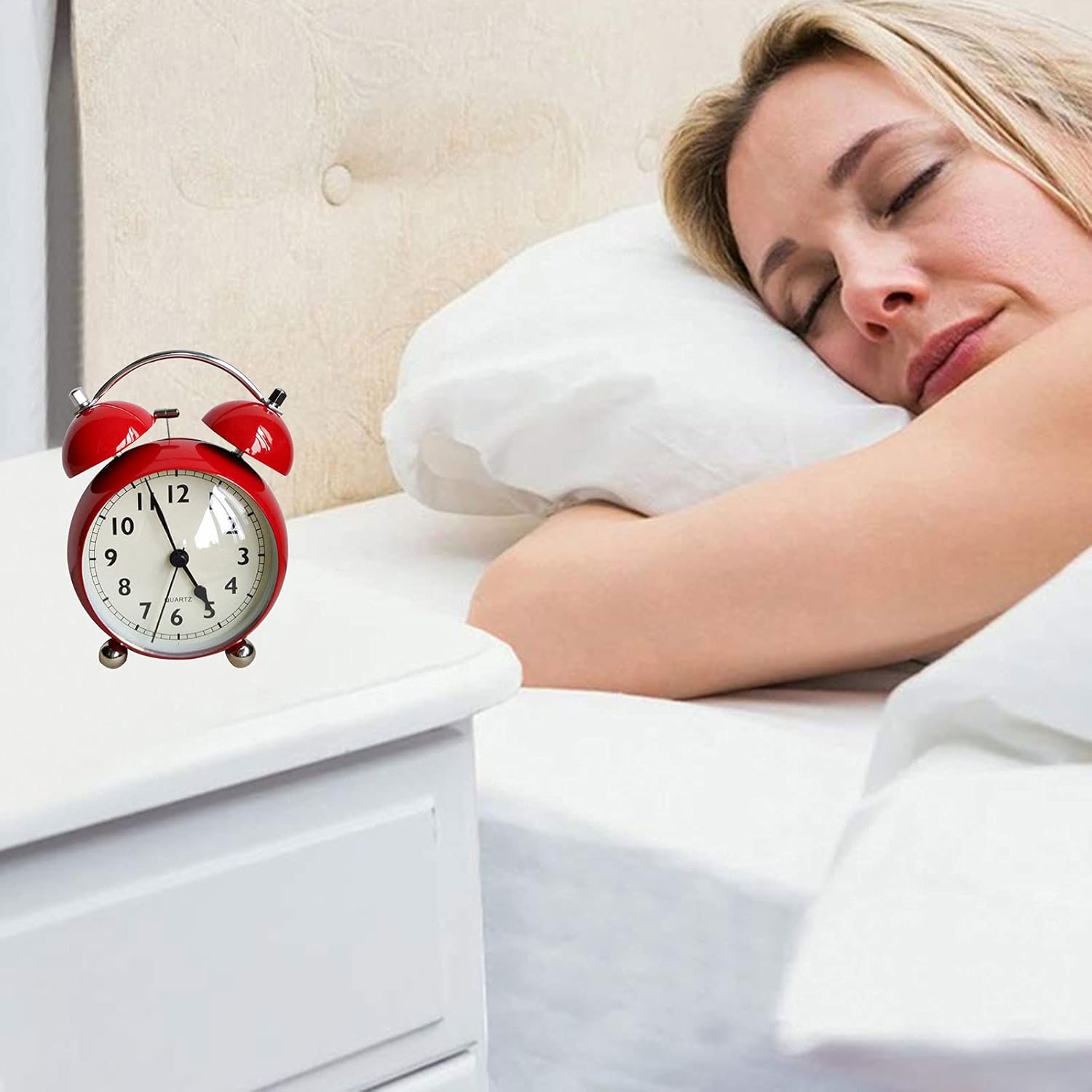 4 Inch Twin Bell Retro Alarm Clock with Backlight