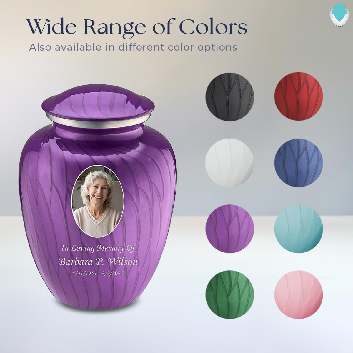 GetUrns - Adult Cremation Urn 200 Lbs Pearl Purple