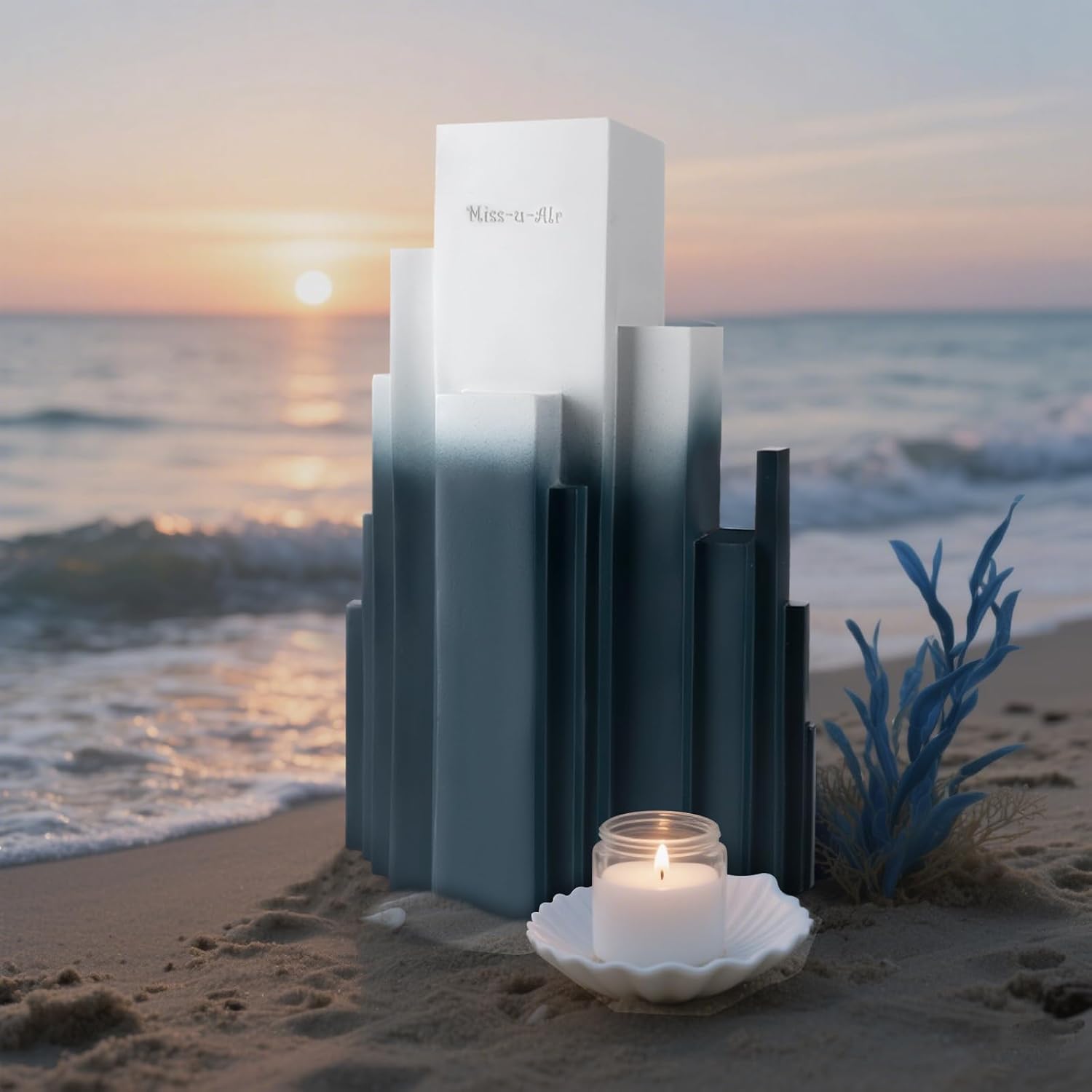 Modern Resin Mountain Peak Cremation Urn for Adult Male Ashes