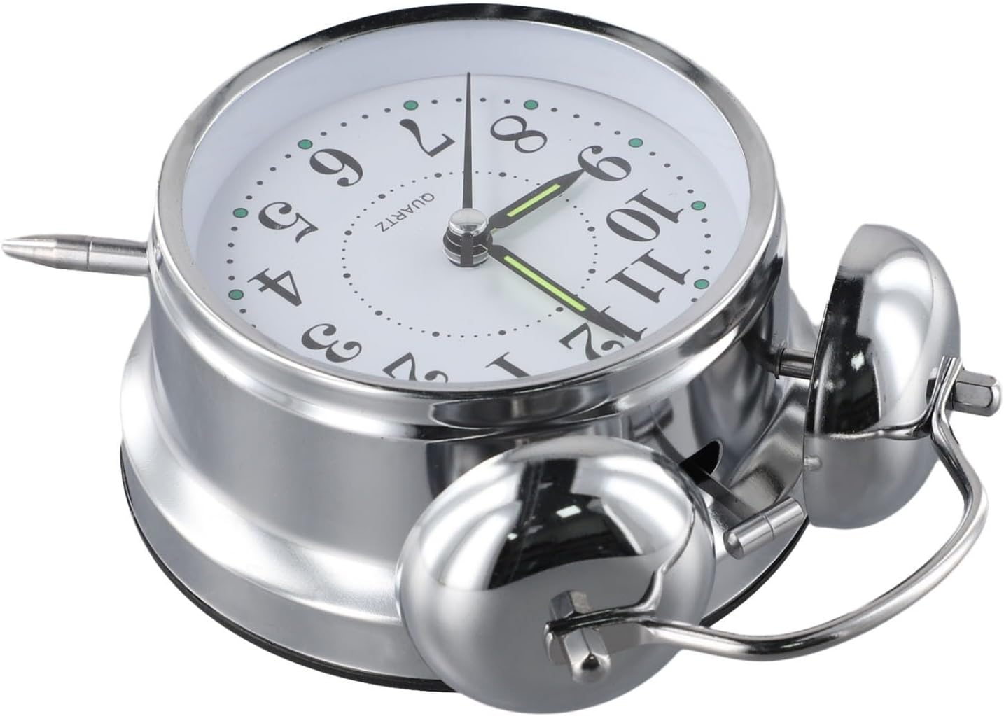 Chrome Finish Double Bell Wind Up Alarm Clock