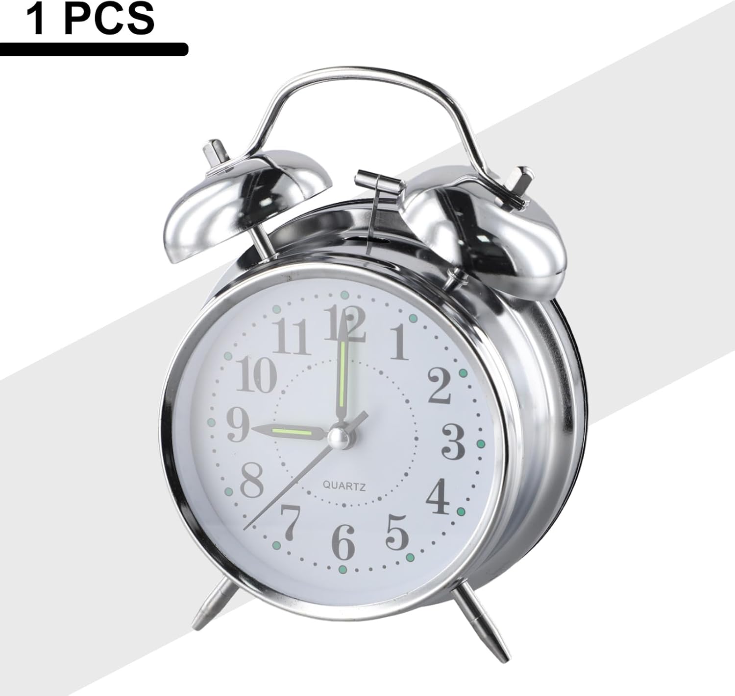 ChicBosom Double Bell Wind Up Alarm Clock with Luminous Hands