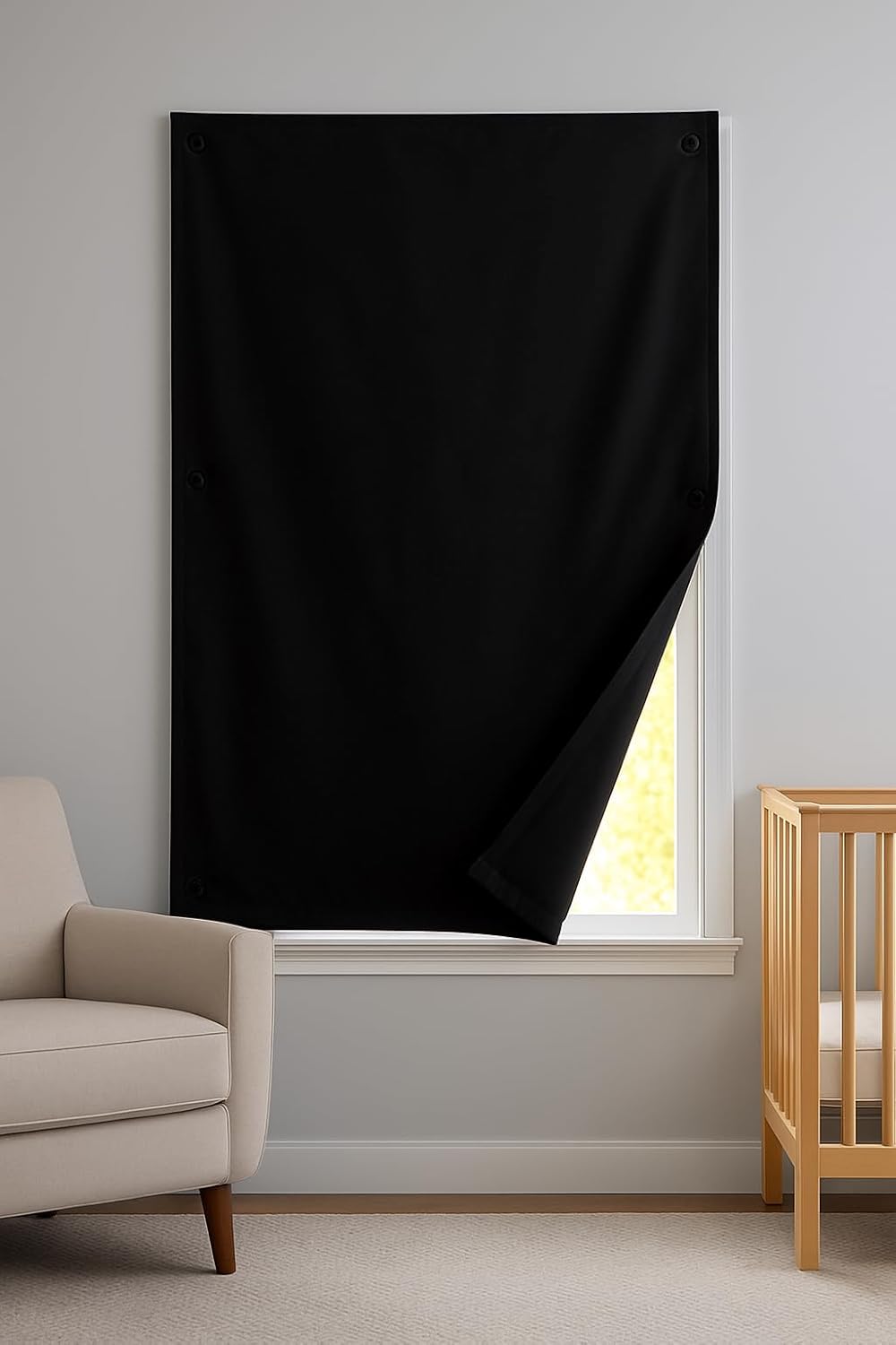 Dream Art Portable Blackout Curtain with Suction Cups 1pc W51xL71Inch